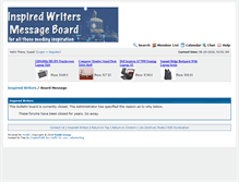 Tablet Screenshot of inspiredwriters.createmybb.com